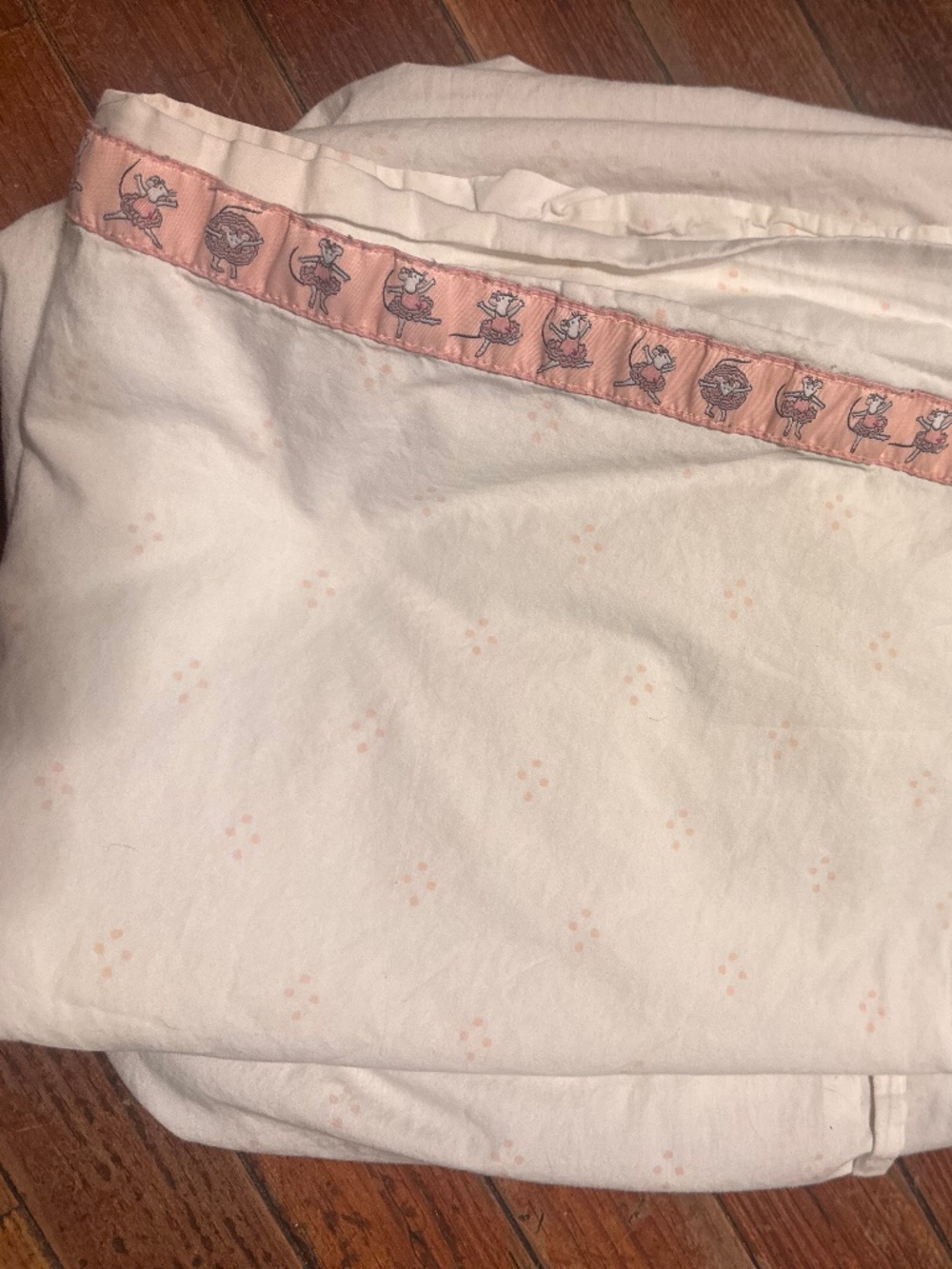 Rare! Twin Size American Girl Angelina Ballerina Girls bed sheet top sheet for g